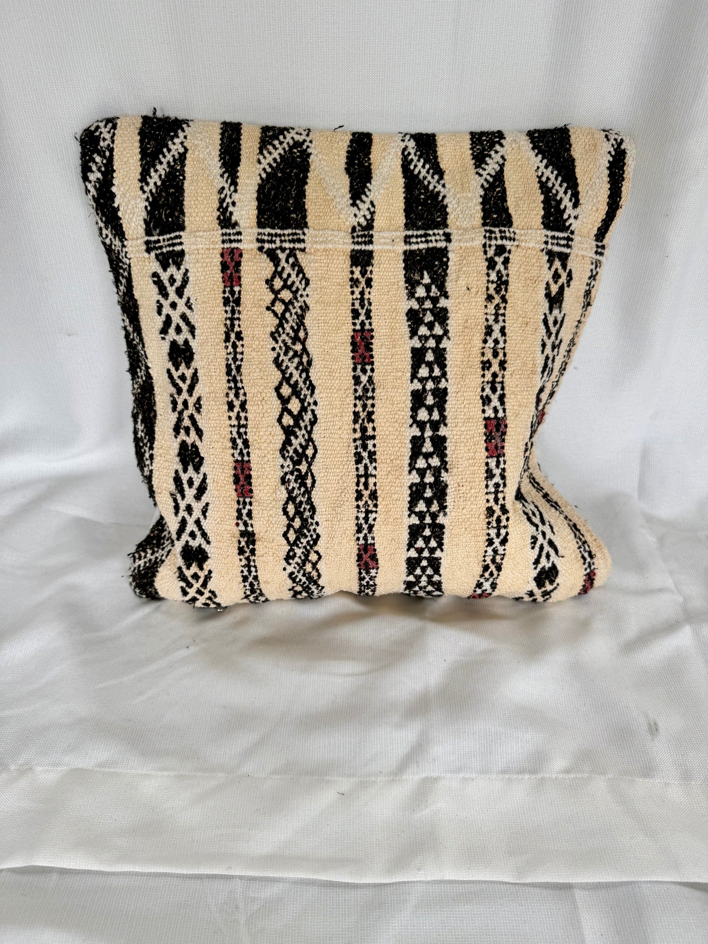Striped Cream & Black Pillow Case