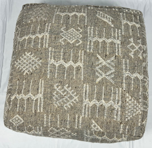 Tribal Grey Pouf