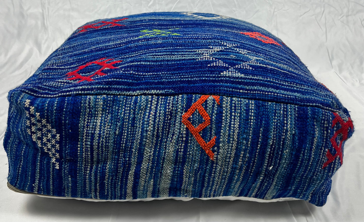 Blue Geo Pouf