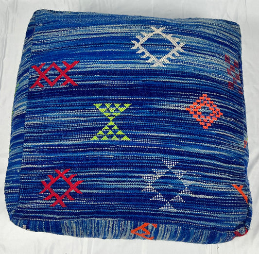 Blue Geo Pouf