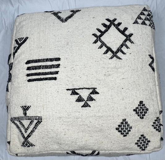 Black & Cream Pouf