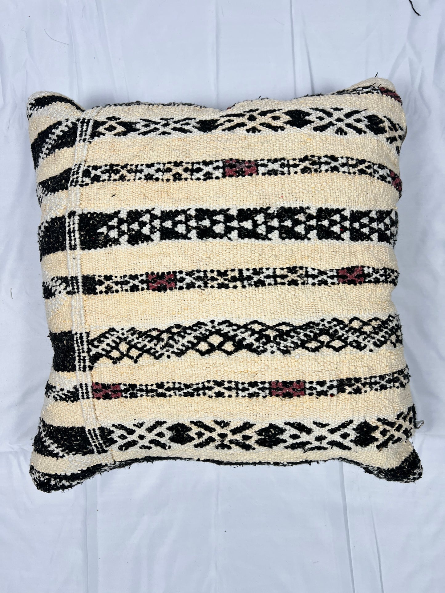 Striped Cream & Black Pillow Case